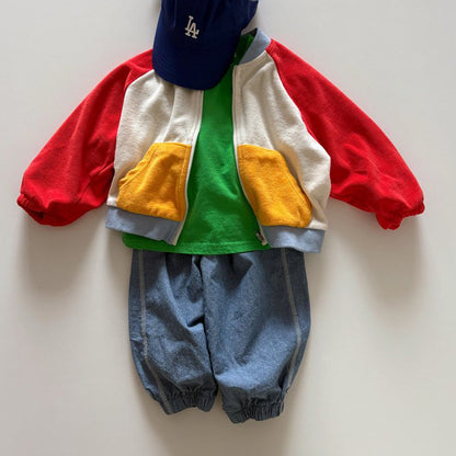 Toddler SP26 Basic Long Sleeve Loose Fit Top  (1-6y) - Green - AT NOON STORE