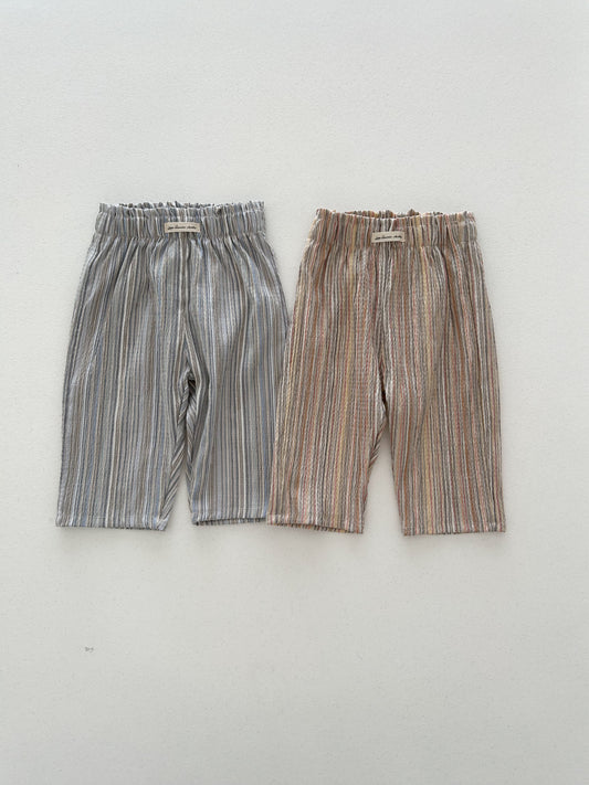Baby/Toddler Aosta SS26 Barcode Stripe Linen Pull-on Pants (3m-5y)- 2 Colors - AT NOON STORE