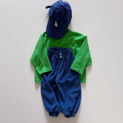 Toddler SP26 Basic Long Sleeve Loose Fit Top  (1-6y) - Green - AT NOON STORE