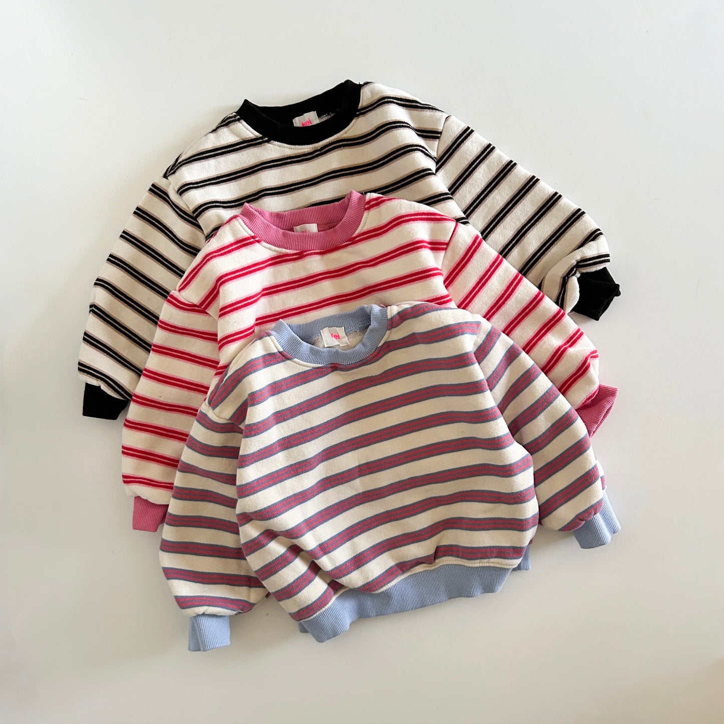 Toddler W24 Brushed Fabric Stripe Sweatshirt (1-6y) - 3 Colors