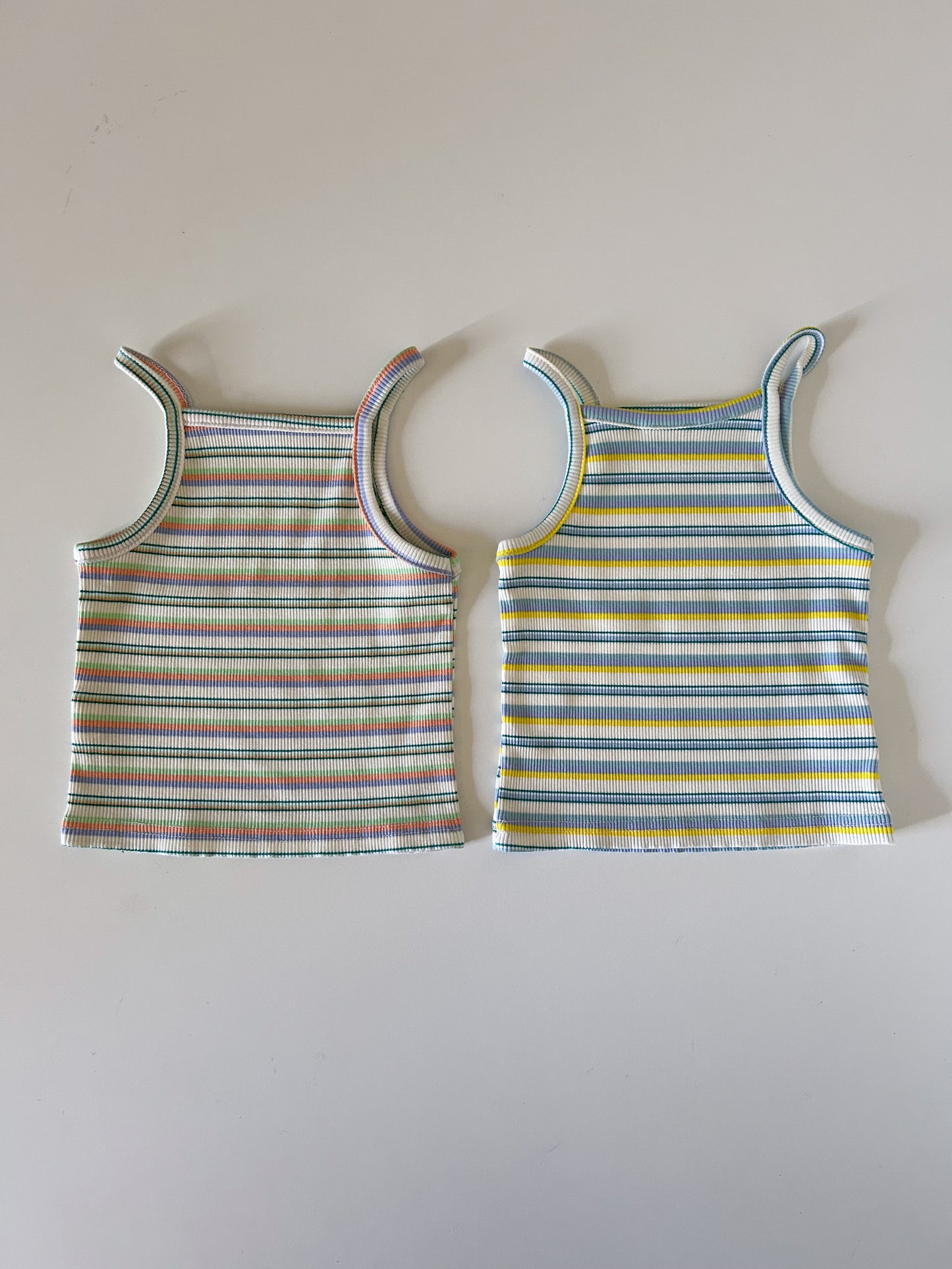 Toddler SS25 Multi Color Stripe Ribbed Cami Top (1-8y) - 2 Colors