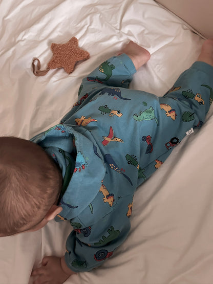 [At Noon Original] Baby Oversized Zip-Up Hoodie Jumpsuit (3m-4y)- Tie Dyed Multi - AT NOON STORE