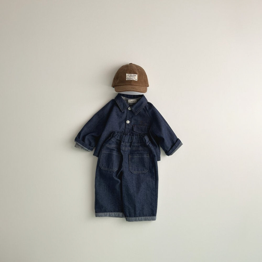 Toddler F25 Soft Denim Long Sleeve Shirt Jacket (1-6y) - 2 Colors - AT NOON STORE