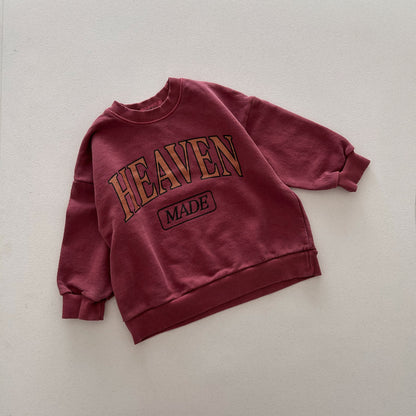 Kids Adult 'Heaven Made' Garment Dyed Long Sleeve Sweatshirt (1-7y, Adult) - 3 Colors