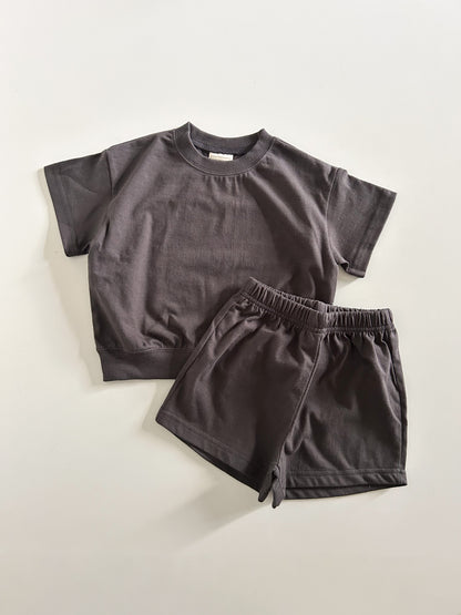 Kids Soy SS25 Basic Short Sleeve Top and Shorts Set (1-9y) - 6 Colors - AT NOON STORE