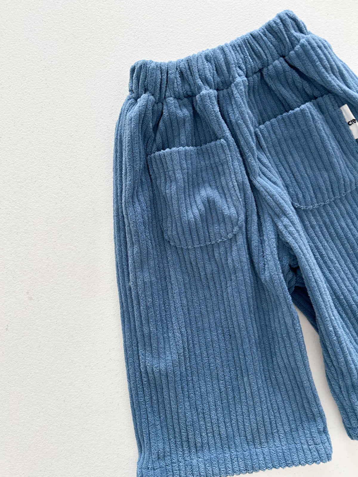 Kids W26 Fuzzy Rib Pocket Pull-On Pants (10m-8y) - Sky Blue