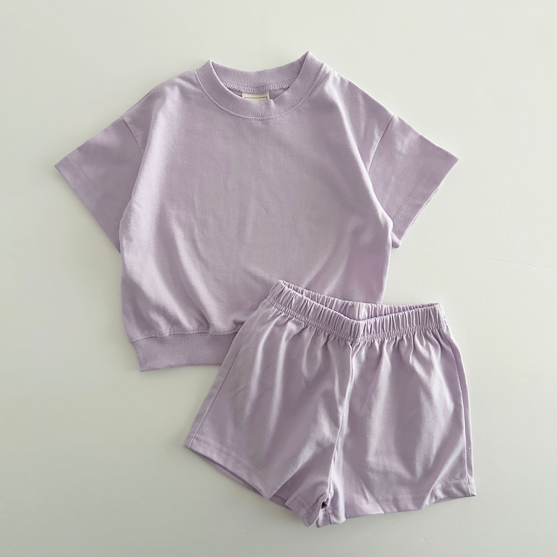 Kids Soy Summer Cotton Short Sleeve Top & Shorts Set (1-6y) - 9 Colors - AT NOON STORE