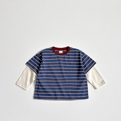 Toddler F26 Multi Stripe Layered Long Sleeve Top (2-9y) - 3 Colors