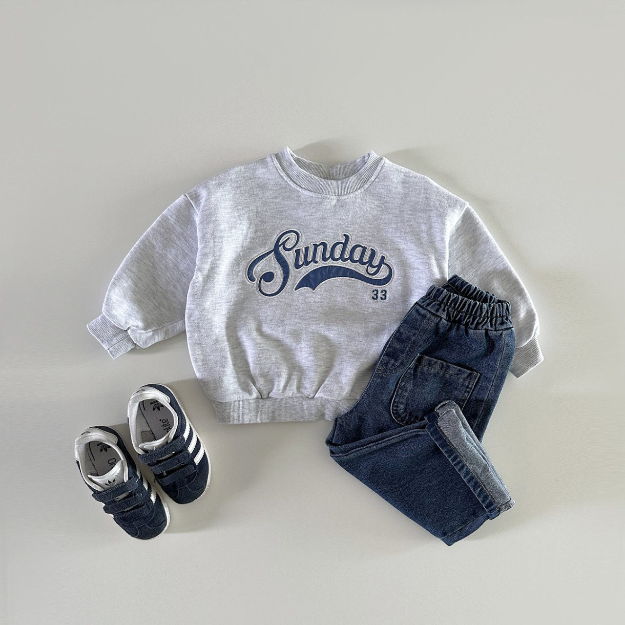 Toddler 'Sunday' Embroidery Sweatshirt (6m-6y) - 2 Colors