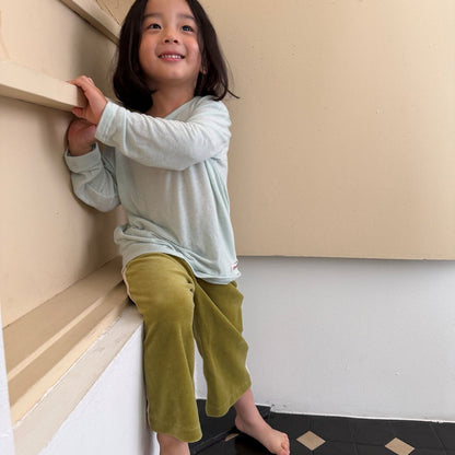 Kids F26 Side Tape Velour Pull-On Pants (2-8y) - 2 Colors