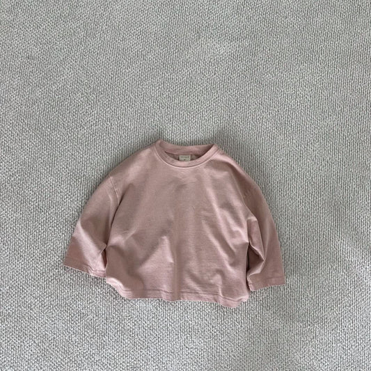 Toddler Bella F24 Long Sleeve Oversized Plain Tee (1-6y) - 3 Colors - AT NOON STORE