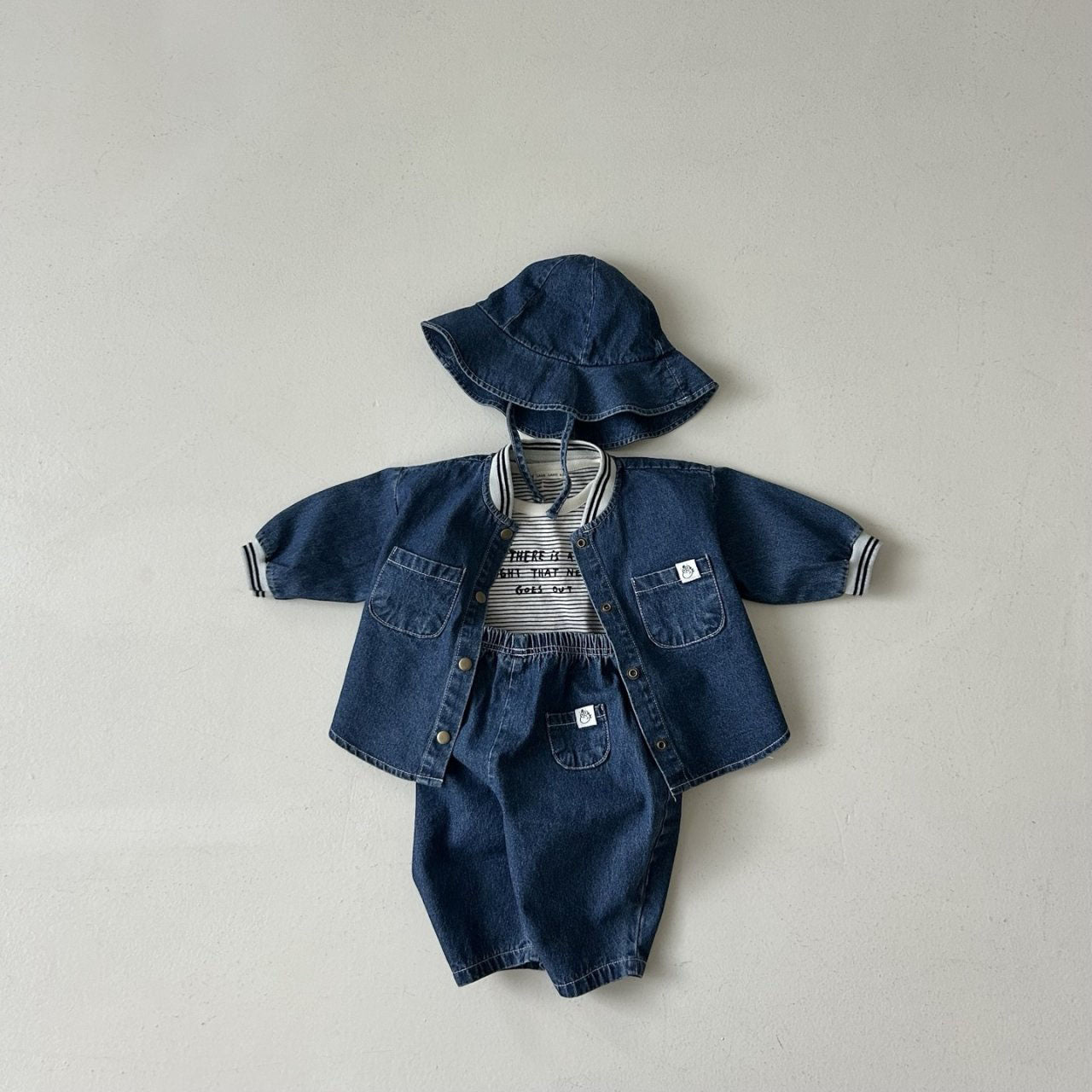 Baby Land F24 Pull-on Denim Pants (4-15m) - Denim - AT NOON STORE