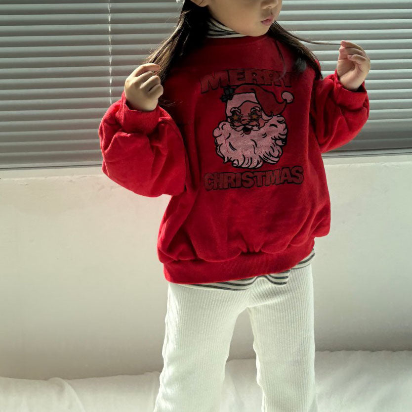 Toddler W25 Merry Christmas Long Sleeve Sweatshirt (1-7y, Adult) - 2 Colors