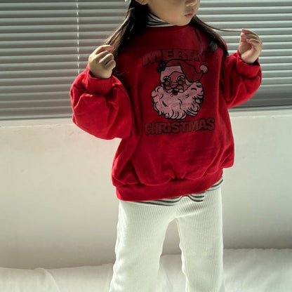 Toddler W25 Merry Christmas Long Sleeve Sweatshirt (1-7y, Adult) - 2 Colors