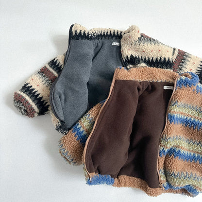 Toddler W25 Nordic Sherpa Mock Neck Zip Up Jacket (2-7y) - 2 Colors