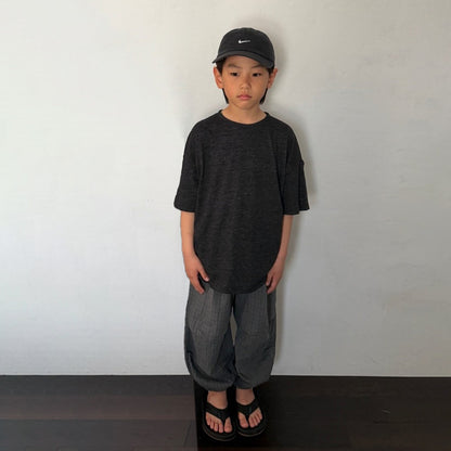 Toddler SS26 Slit Hem Loose Fit Short Sleeve Top (3-7y) - 3 Colors - AT NOON STORE