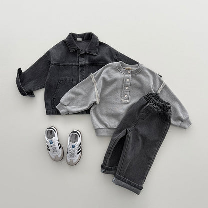 Toddler F26 Ribbed Denim Trucker Jacket (12m-9y) - 2 Colors