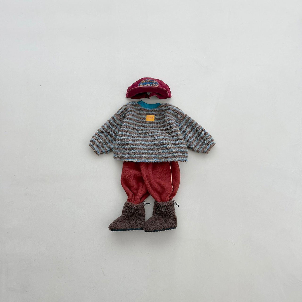 Baby Toddler FW26 Fleece Side Line Wide Pants (4m-6y) - 2 Colors