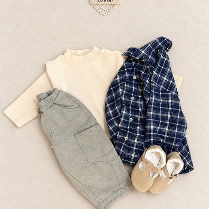Toddler FW26 Mock Neck Long Sleeve Top (1-7y) - Cream