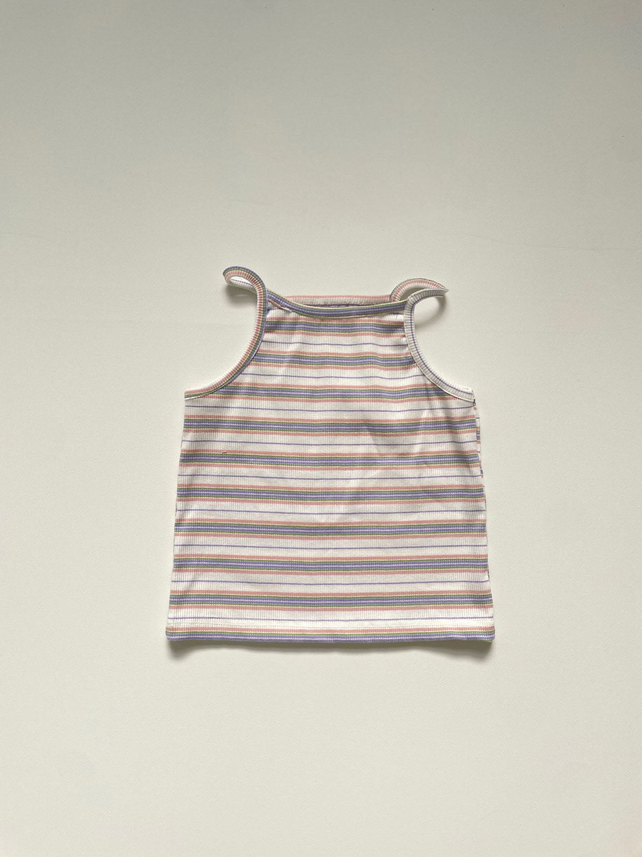 Toddler Multi Stripe Cami and Flare Pants Set (16m-6y) - Ivory+Lilac - AT NOON STORE