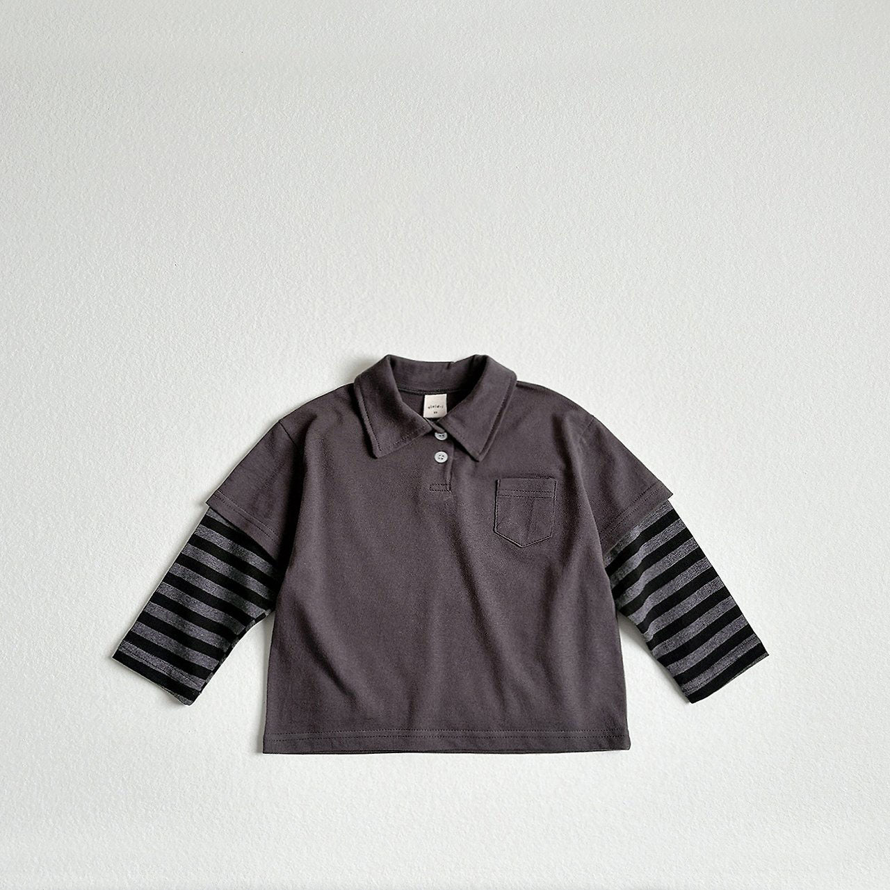 Toddler F26 Collared Layered Long Sleeve Top (2-8y) - 2 Colors