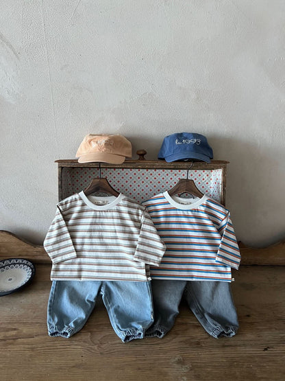 Kids Lala Long Sleeve Stripe Top (1-6y) - 2 Colors - AT NOON STORE