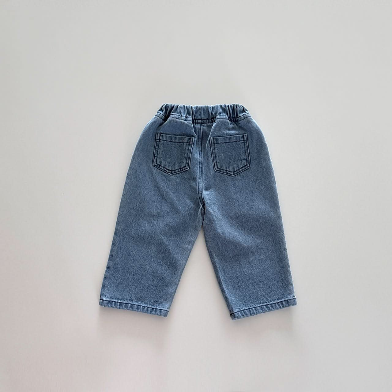 Toddler S25 Stitch Detail Denim Pull On Pants (12m-10y) - Denim - AT NOON STORE