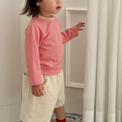 Kids W26 Cozy Stripe Long Sleeve Top (18m-10y) - 2 Colors