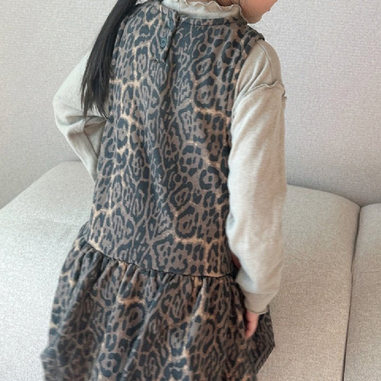 Toddler Leopard Sleeveless Balloon Dress (2-7y) - Leopard