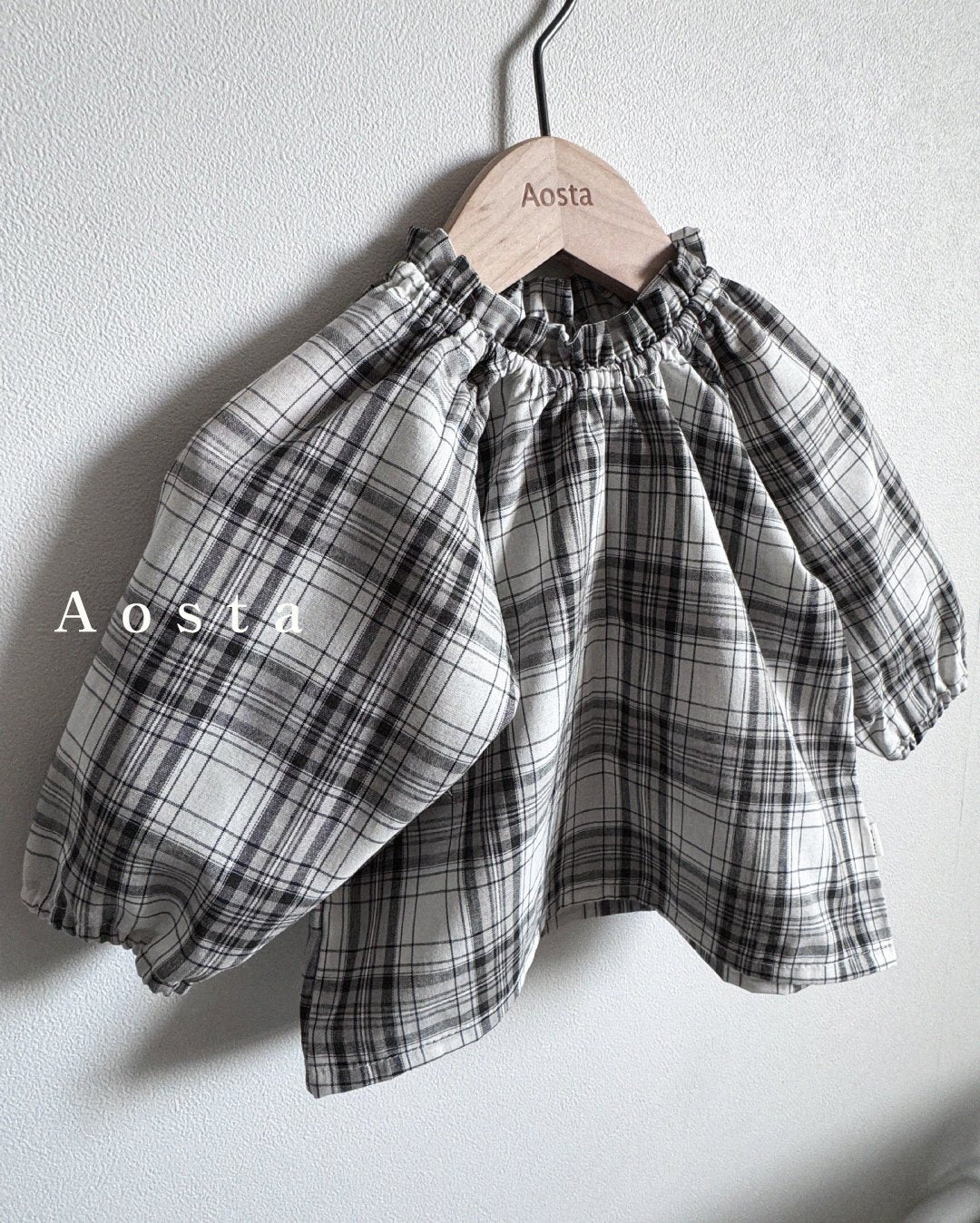 Baby Toddler Ruffle Neck Plaid Blouse Top (3m-5y) - 2 Colors - AT NOON STORE