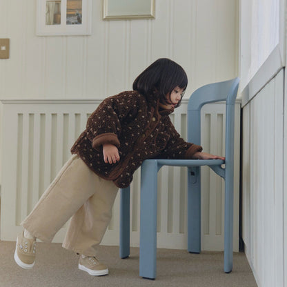 Kids W25 Sherpa Lined Reversible Padded Jacket with Collar (1-6y) - 2 Colors