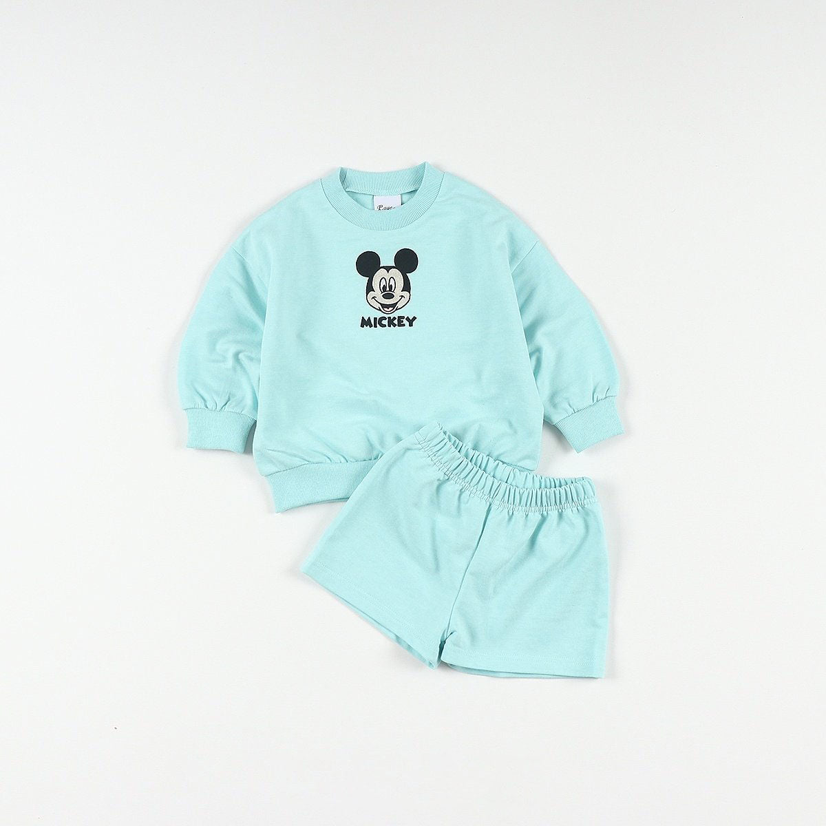 Toddler Disney Mickey Face Embroidery Sweatshirt and Shorts Set (2-12y) - 4 Colors - AT NOON STORE