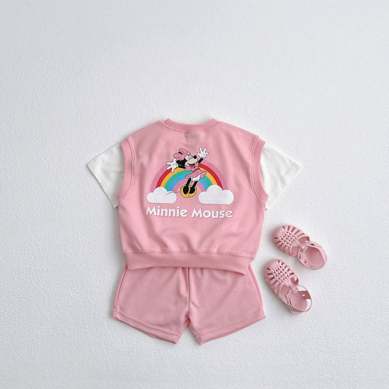 Toddler Disney Sleeveless Sweatshirt and Shorts Set (1-6y) - 2 Colors