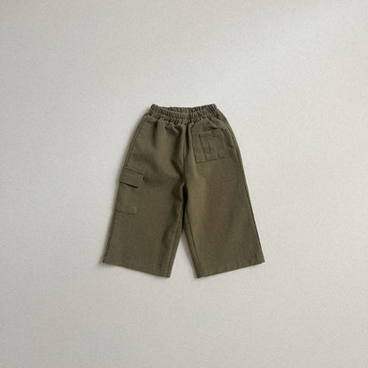 Toddler W25 Unbalanced Pocket Cargo Pants (10m-4y) - 2 Colors - AT NOON STORE