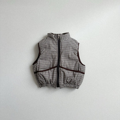 Toddler W25 Plaid Reversible Vest (2-7y) - 2 Colors