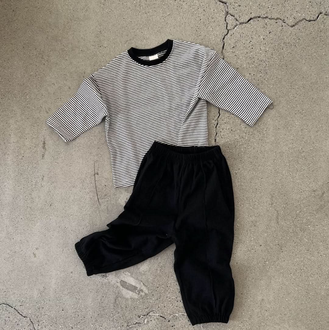 Toddler S25 Stripe Loose Fit Top and Jogger Pants Set (1-7y) - 3 Colors - AT NOON STORE