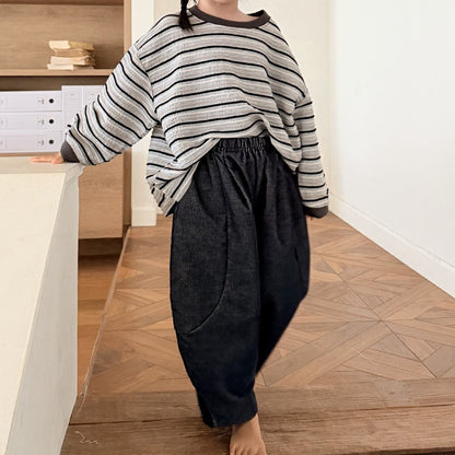 Toddler F26 Textured Stripe Long Sleeve Top (1-7y) - 2 Colors