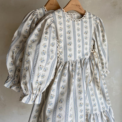 Toddler Ann SP26 Floral Puff Sleeve Dress (1-5y) - Floral Ivory