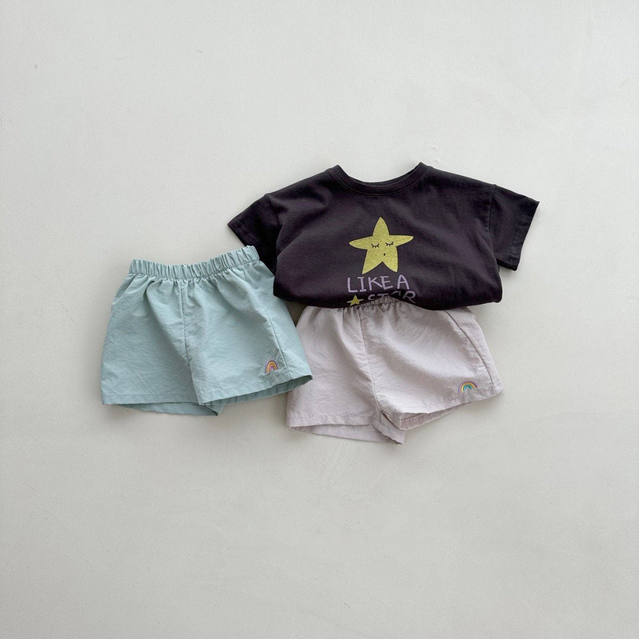 Kids Rainbow Embroidery Shorts (2-6y) - 3 Colors - AT NOON STORE