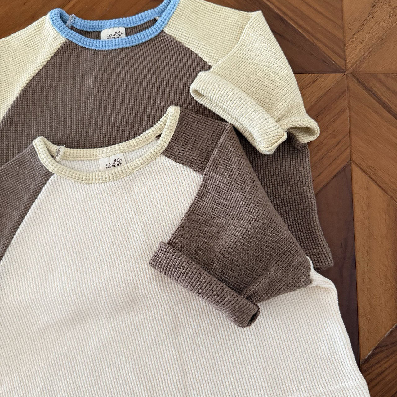 Toddler F26 Waffle Colorblock Raglan Long Sleeve Top (1-7y) - 2 Colors