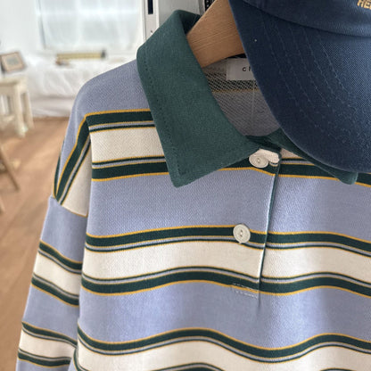 Toddler F26 Stripe Collared Long Sleeve Top (2-8y) - 2 Colors