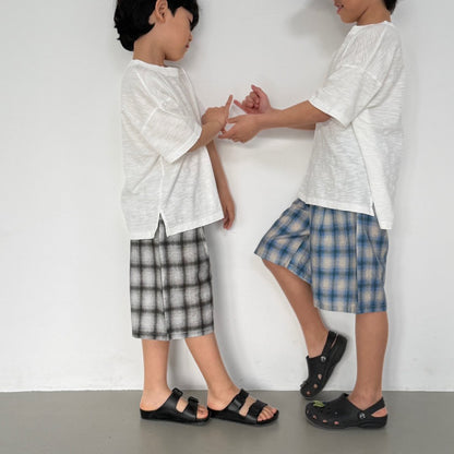 Toddler SS26 Plaid Bermuda Shorts (3-7y) - 2 Colors - AT NOON STORE