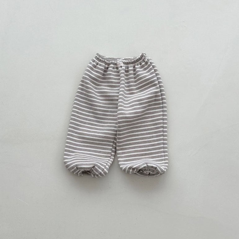 Toddler W24 Warm Brushed Fabric Stripe Jogger Pants (2-6y) - 2 Colors