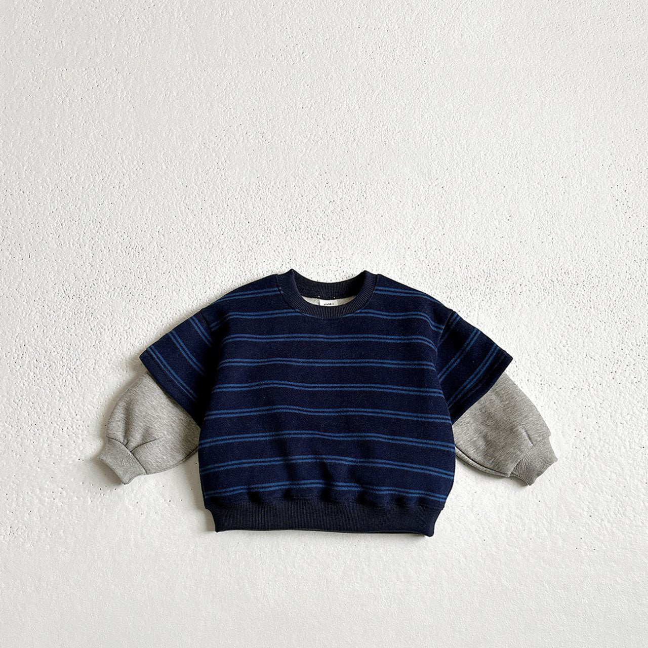 Toddler W25 Warm Stripe Layered Long Sleeve Sweatshirt (1-10y) - 2 Colors