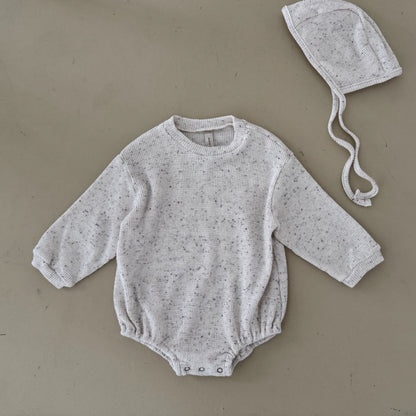 Baby F25 Waffle Confetti Bubble Romper (6-24m) -Ivory - AT NOON STORE