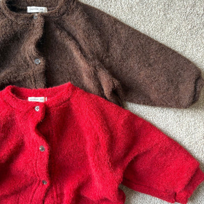 Toddler W25 Fuzzy Long Sleeve Cardigan (1-7y) - 2 Colors