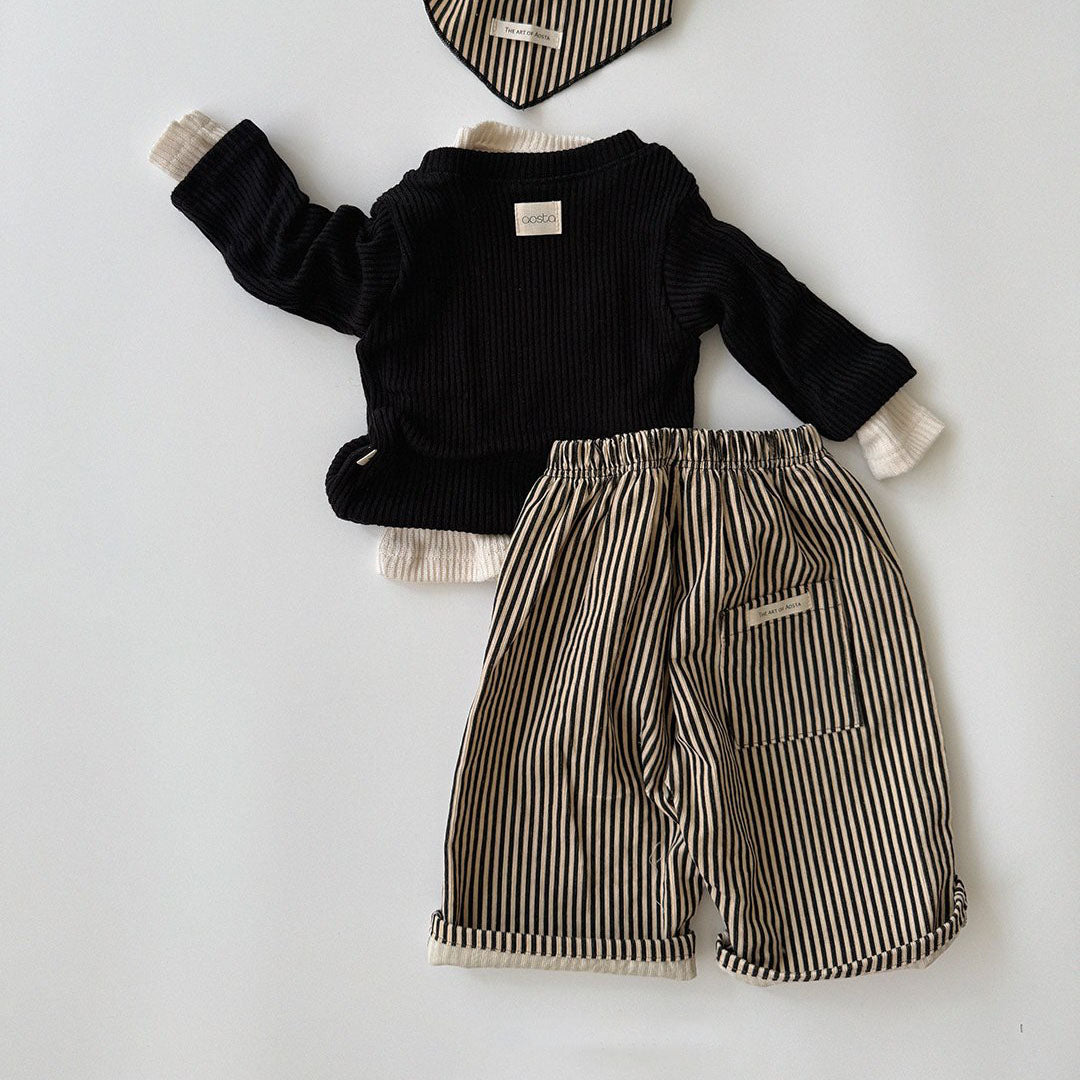 Baby/Toddler Aosta F26 Stripe Pull-on Pants (3m-5y)- 4 Colors