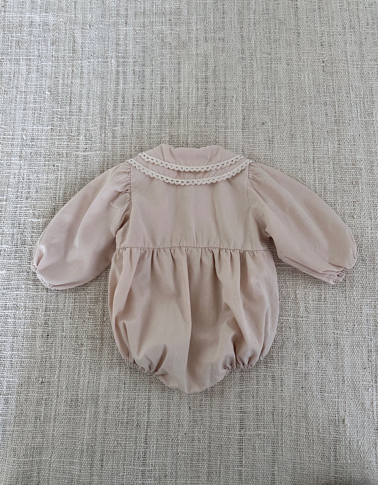 Baby Lace Collar Long Sleeve Romper (3-18m) - Pink - AT NOON STORE