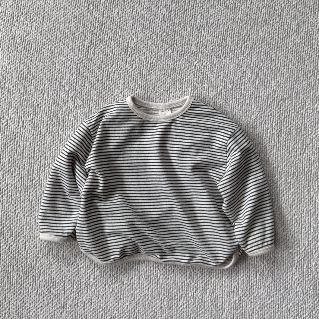 Baby/Toddler Bella F25 Stripe Curved Hem Long Sleeve Top (6m-6y) - 2 Colors - AT NOON STORE