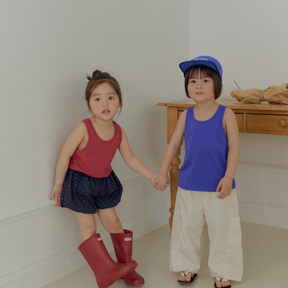 Toddler SS26 Polka Dot Balloon Shorts (2-7y) -Navy - AT NOON STORE